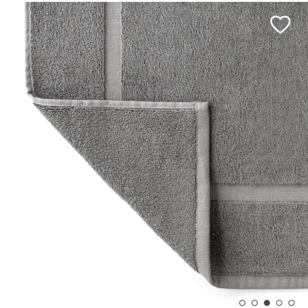 Cozy Earth Dark Grey Bamboo Viscose Cotton Large Bath Mat 27”x 45”